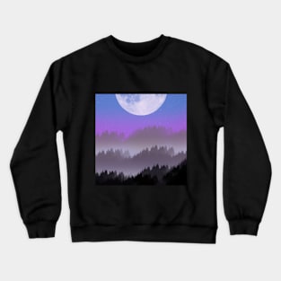 Night with mist Crewneck Sweatshirt